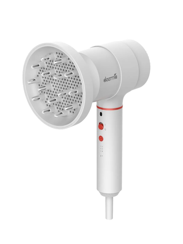 Фен для волос DEERMA DEM-CF30W, Белый, с диффузором и концентратором